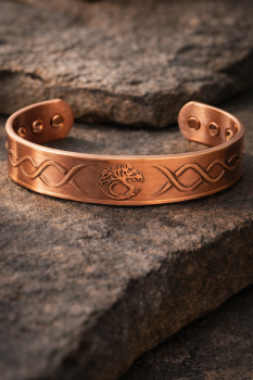 Preview: Magnetisches Kupferarmband - Lebensbaum – Antikes Kupfer