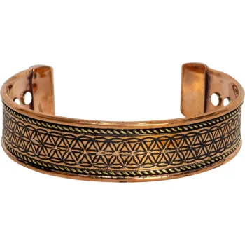 Magnetisches Kupferarmband – Blumes des Lebens