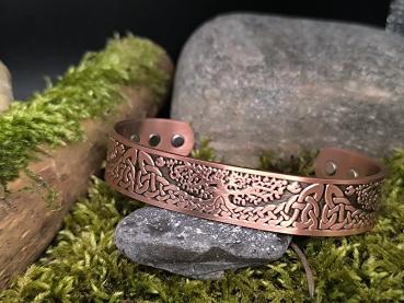 Kupferarmband "Baum des Lebens" mit 6 Magneten