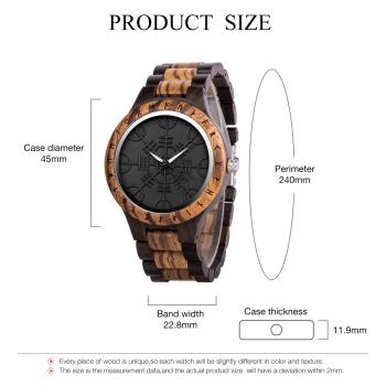 Preview: Bobo Bird Vegvísir Holzuhr Herrenuhr