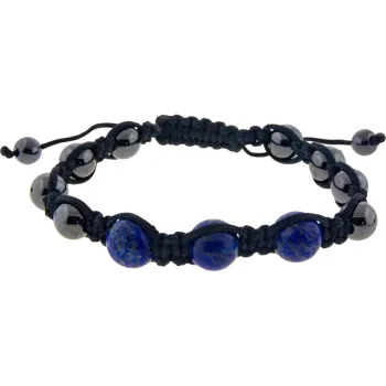 Magnetisches Hämatit-Armband — Lapis Lazuli