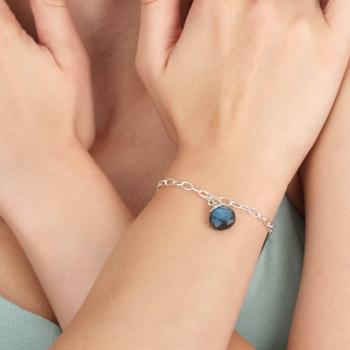 925 Silber Labradorit Armband – Facettierter Labradorit Tropfen – Verstellbar
