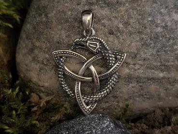 Ouroboros Drache – rhodiniert Silber 925 Anhänger