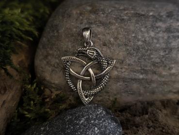 Ouroboros Drache – rhodiniert Silber 925 Anhänger