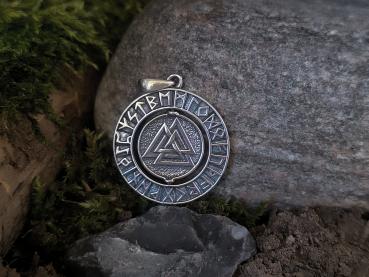 Preview: Valknut & Vegvisir – Silber 925 Anhänger
