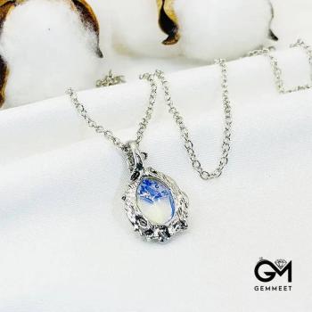 Preview: Halskette mit eingewickeltem Mondstein