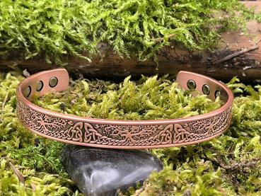 Preview: Kupferarmband Baum des Lebens ca. 10 mm – mit Magneten – ca. 27 g