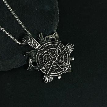 Halskette mit Anhänger „Odin Wikinger Krieger“
