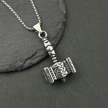 Halskette Wikinger Thor's Hammer aus Edelstahl