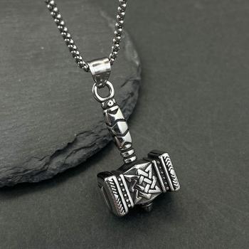 Halskette Wikinger Thor's Hammer aus Edelstahl