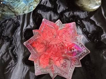 Untersetzer: Rote Lotusblüte