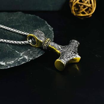 Halskette mit Wikinger-Anhänger „Thor's Hammer“