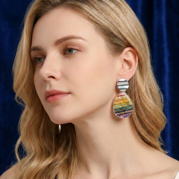 Imperial Jaspis Ohrringe – Regenbogen, 7 Chakren Jaspis Ohrstecker