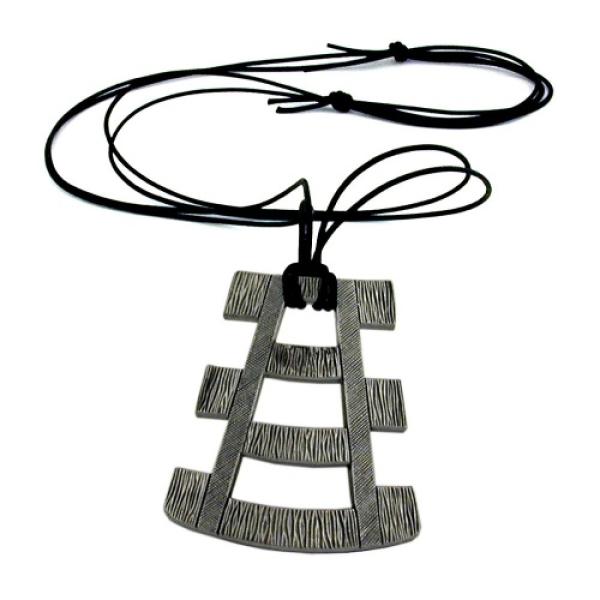 Kette 67x54mm mit Zinn-Anhänger 110cm