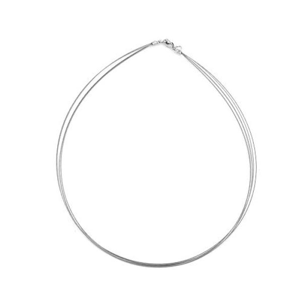 Drahtkette pur ohne Anhänger 4-fach Edelstahldraht ummantelt 40cm