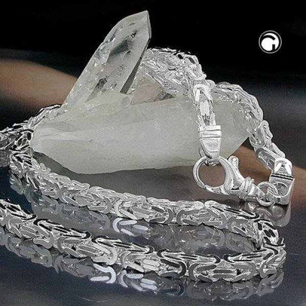 Kette 5x5mm Königskette vierkant glänzend Silber 925 55cm