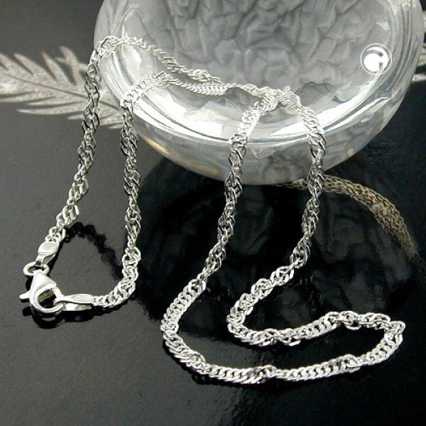 Kette 2mm Singapurkette diamantiert Silber 925 60cm