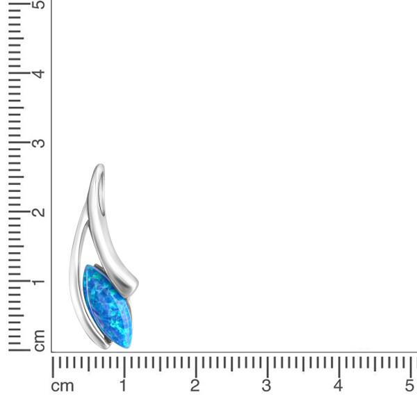 Anhänger 925/- Sterling Silber rhodiniert 2,0cm imit.Opal