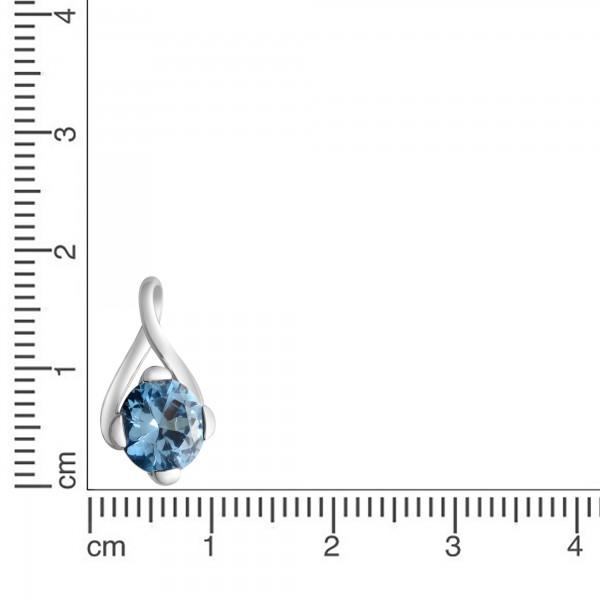 Anhänger 925/- Sterling Silber rhodiniert 1,8cm Kristall