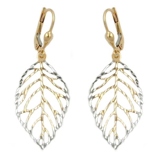 Brisur 45x16mm Blatt durchbrochen 9Kt GOLD