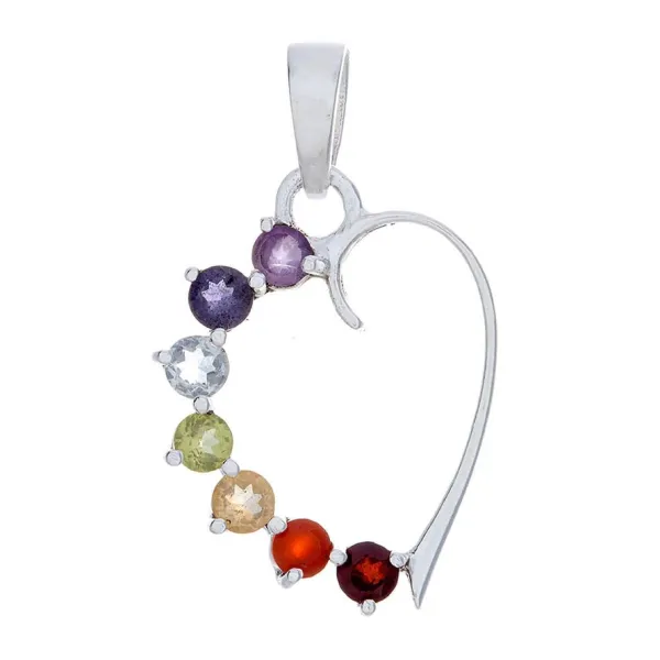 Herz-Chakra-Anhänger mit Edelsteinen