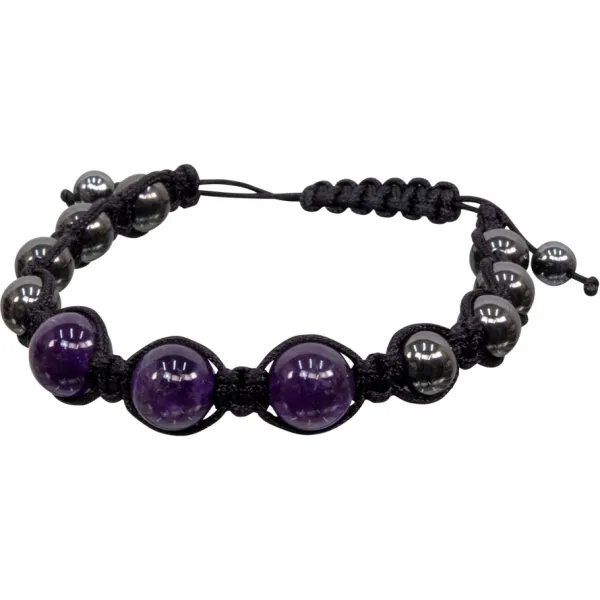 Magnetisches Hämatit-Armband — Amethyst