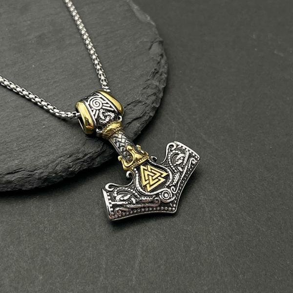 Anhänger Wikinger Hammer aus Edelstahl