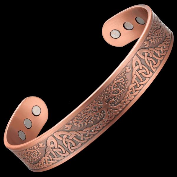 Kupferarmband "Baum des Lebens" mit 8 Magneten