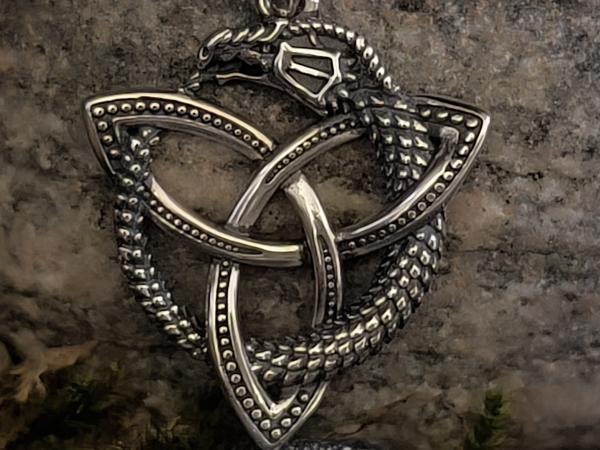 Ouroboros Drache – rhodiniert Silber 925 Anhänger