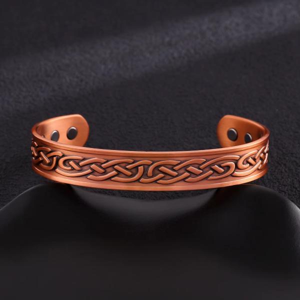 Kupferarmband Keltischer Knoten – Verstellbar | 12 mm Breit | ca. 38 g | Symbolarmband