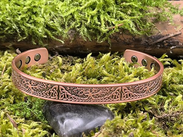Kupferarmband Baum des Lebens ca. 10 mm – mit Magneten – ca. 27 g