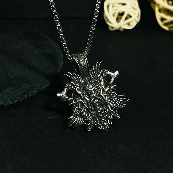 Halskette mit Anhänger „Odin Wikinger Krieger“