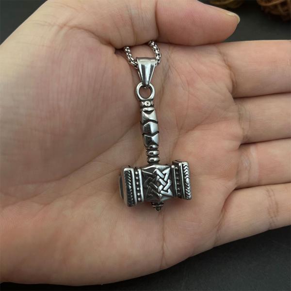 Halskette Wikinger Thor's Hammer aus Edelstahl