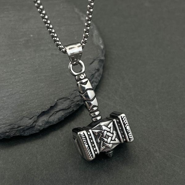 Halskette Wikinger Thor's Hammer aus Edelstahl
