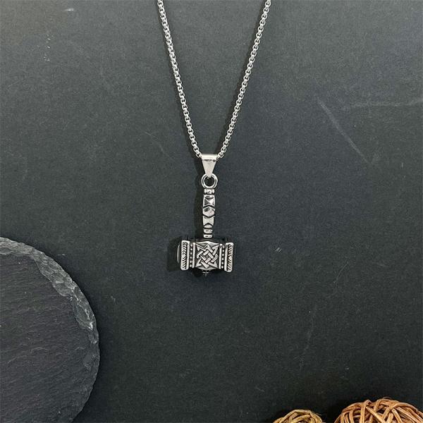 Halskette Wikinger Thor's Hammer aus Edelstahl