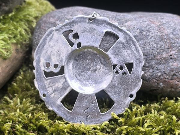 Fränkische Zierscheibe von Limons versilbert – Merowingerzeitlicher Anhänger