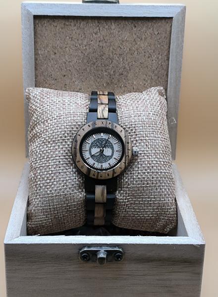 Jewelrox Baum des Lebens Holzuhr Damenuhr