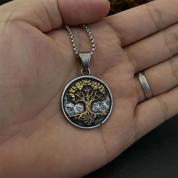 Halskette mit Anhänger „Baum des Lebens“ der Wikinger