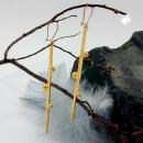 Ohrhaken Ohrhänger Ohrringe 80mm Stab vergoldet Tombak