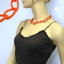 Kette Weitpanzer Kettenglieder Kunststoff apricot-matt 45cm