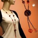 Kette, Spirale kupferbraun, Ankerkette