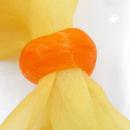 Tuchring 28x19mm Kunststoff Ringperle unrund 17mm-Loch orange matt