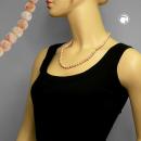 Kette 8mm Perle beige-marmoriert Kunststoff 55cm
