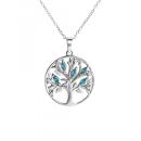 Anhänger mit Kette Ankerkette 925/- Sterling Silber rhodiniert 42+3cm Zirkonia