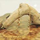 Armband 2mm Stegpanzer glänzend 9Kt GOLD 19cm