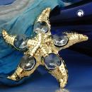 Tischdekoration Seestern 90mm mit 5 Glas-Steinen