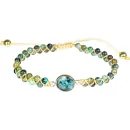 Adj Weave Armband 4mm, zweireihig, afrikanisches Türkis