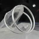 Creole 25mm Drahtcreole mit Steckverschluss glänzend Silber 925