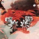 Ohrstecker Ohrring 6mm Blume glänzend mit Zirkonia rot-orange Silber 925