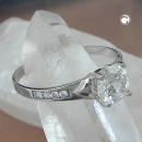 Ring 8mm Zirkonias glänzend rhodiniert Silber 925 Ringgröße 58
